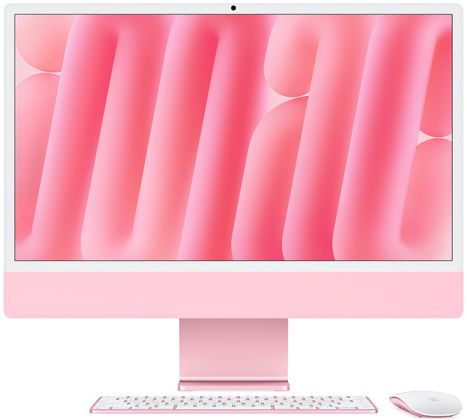 Apple iMac 24吋 M4 10核心GPU 原廠保固, MWV43TA/A, MAC OS, 16GB, 256GB, 粉紅色