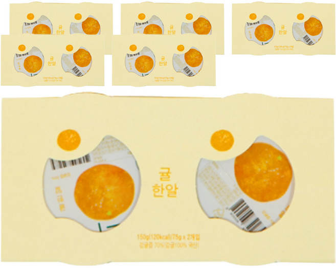 에코맘의산골이유식 유아용 산골푸딩 2p, 귤한알, 150g, 6세트