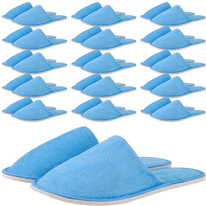 실내슬리퍼 타올천 D, 파랑, 16개