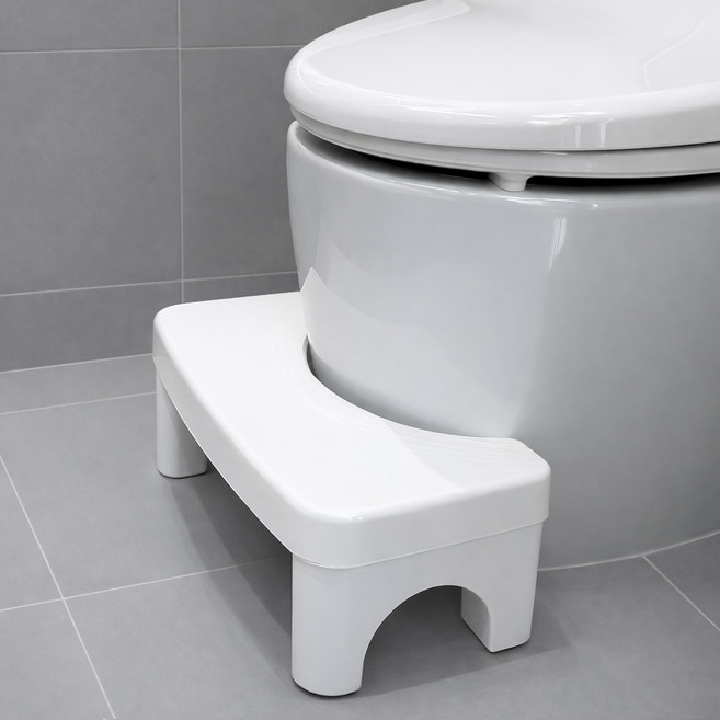 코멧 튼튼한 변기 발 받침대, 화이트