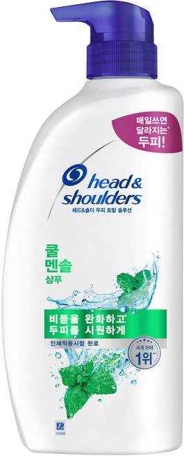 헤드앤숄더 두피 토탈 솔루션 쿨 멘솔 샴푸, 850ml, 1개