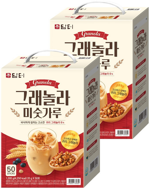 담터 그래놀라 미숫가루 50p, 1kg, 2개