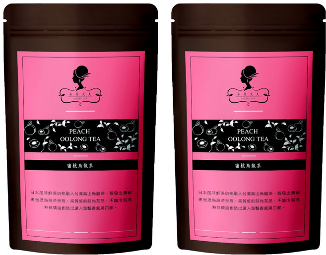 午茶夫人 蜜桃烏龍茶包, 2.5g, 8包, 2袋