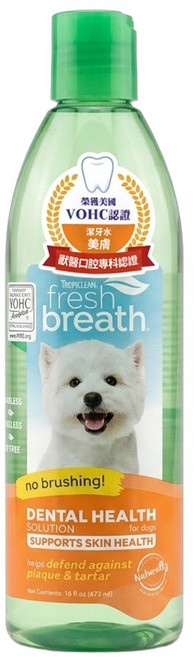 TROPICLEAN 巧倍麗 潔牙水 犬用 美膚, 473ml, 1瓶