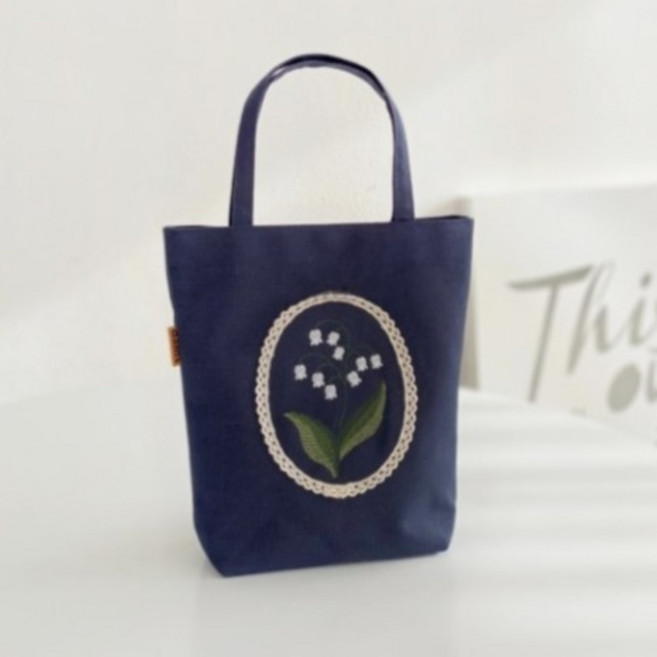 dams 담스 꽃자수 미니 토트백 가벼운 손가방