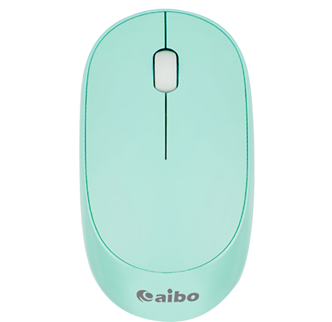 aibo 藍牙/2.4G 雙模式 無線靜音滑鼠, LY-ENMSWB1-B, 藍綠色