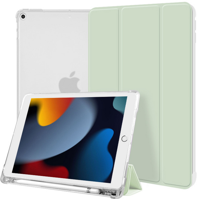 제이로드 클리어 펜슬 수납 태블릿 PC 케이스, 라이트그린, 1개