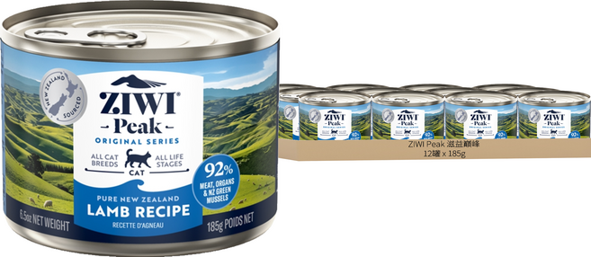 ZIWI Peak 滋益巔峰 全齡貓 鮮肉主食罐, 185g, 12罐