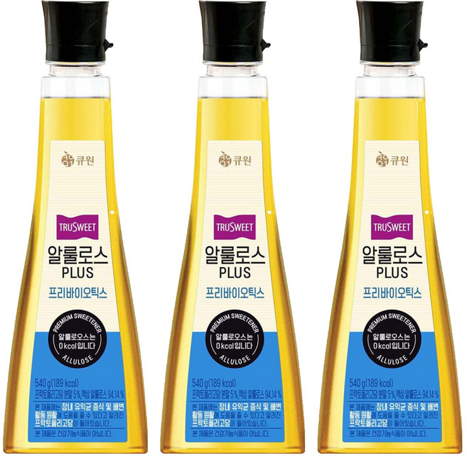 큐원 알룰로스PLUS 프리바이오틱스, 3개, 540g