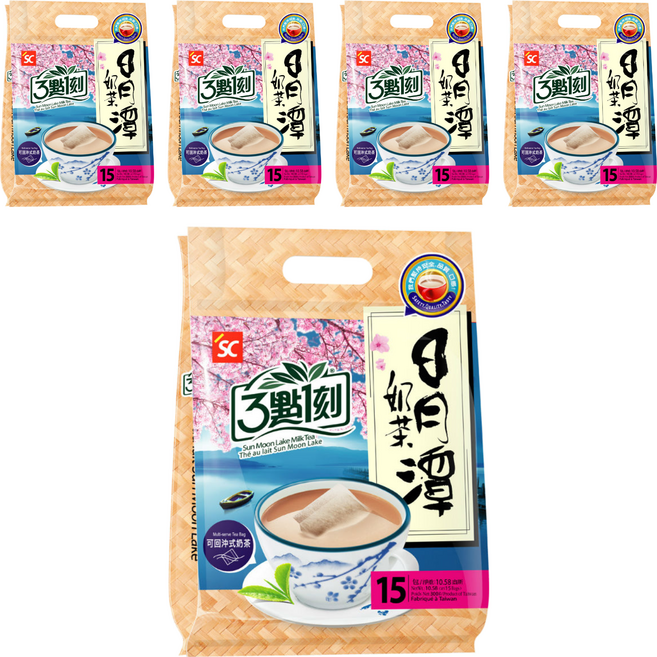 3點1刻 日月潭奶茶, 20g, 15包, 5袋