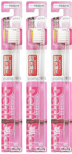 日本稻田齒 0.02尖端超極細毛牙刷 顏色隨機, 1入, 3支