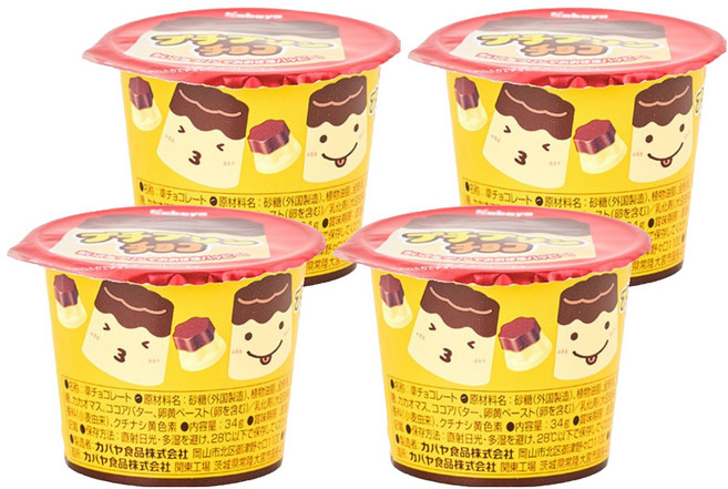 카바야 푸치 푸딩 초코, 34g, 4개