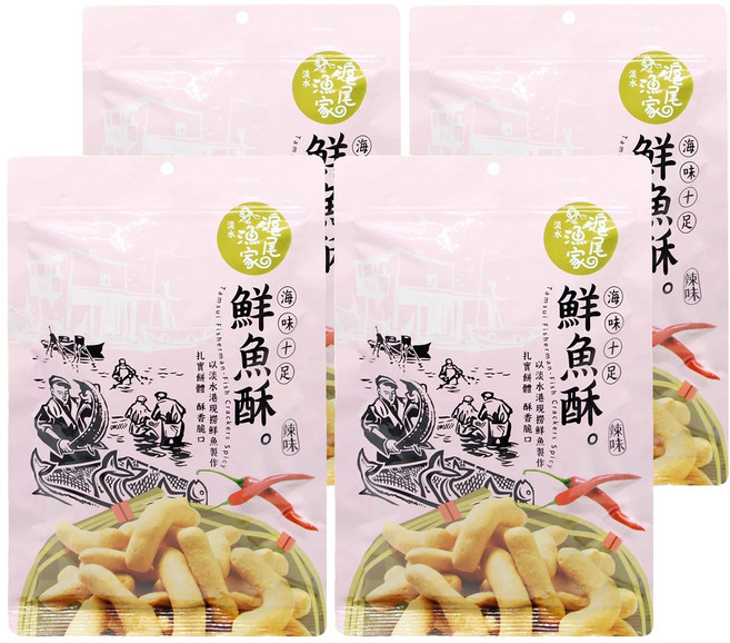 滬尾漁家 鮮魚酥 (辣味)150g, 4入