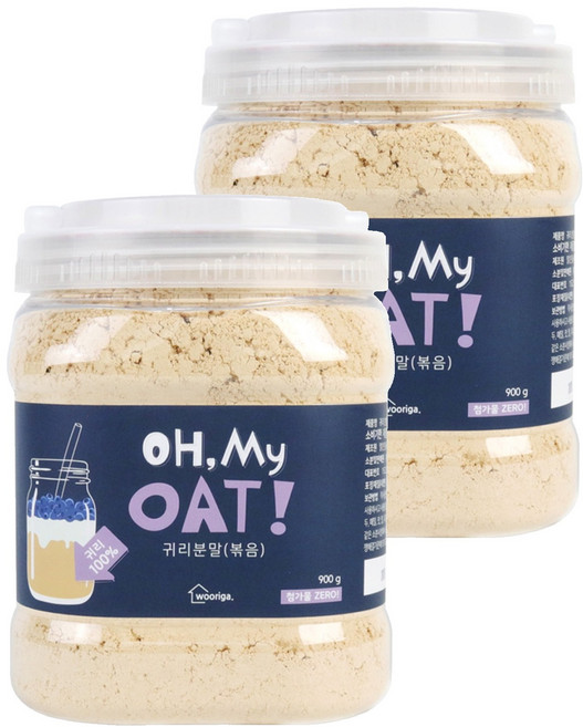 우리가스토리 오 마이 오트 볶은귀리분말, 900g, 2개