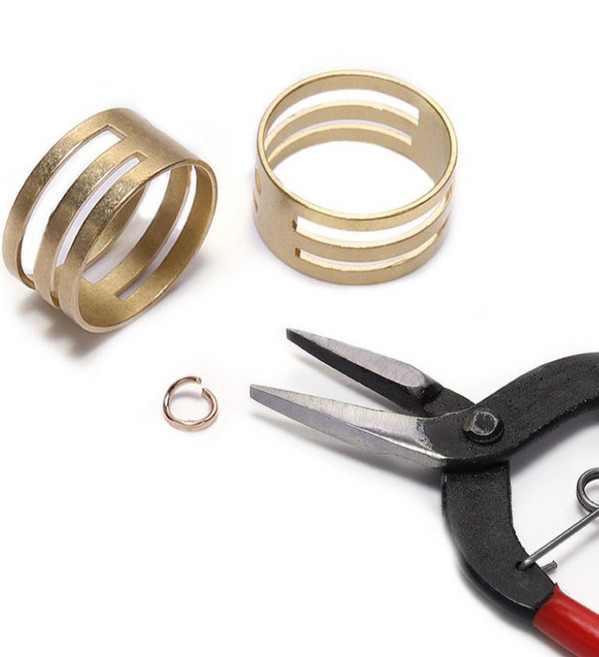 비아워게스트 목걸이 팔찌 발찌 공예 보수 부자재 오링반지 1.9 x 1.7 cm, 브론즈, 1개