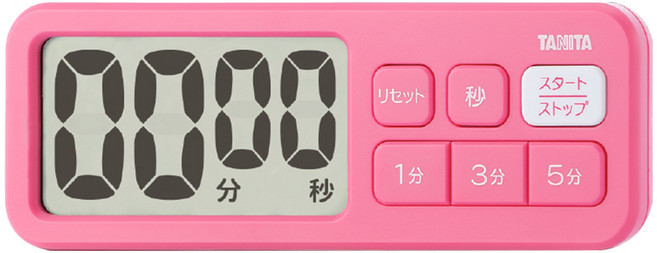 TANITA 塔尼達 電子計時器 TD395 LCD液晶顯示, 粉紅色, 1個