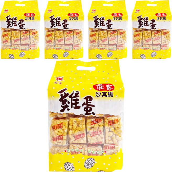 莊家 雞蛋沙其馬, 450g, 5袋