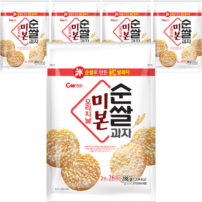 순쌀 과자 미본 오리지널, 288g, 5개