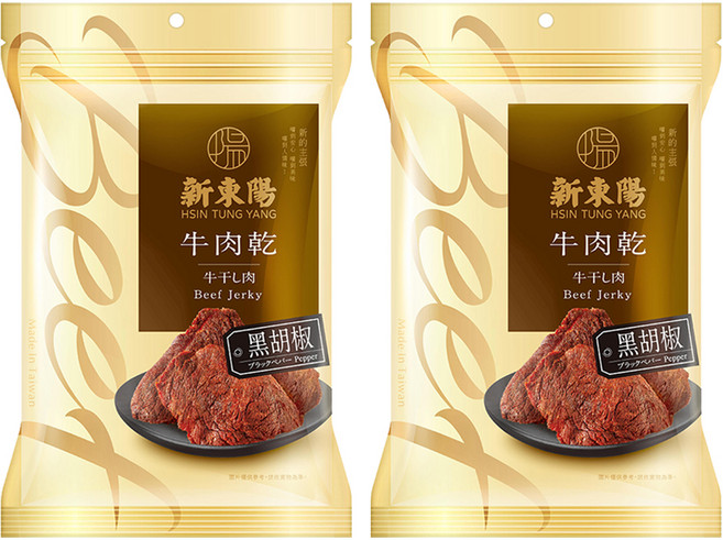 新東陽 牛肉乾 黑胡椒, 210g, 2包