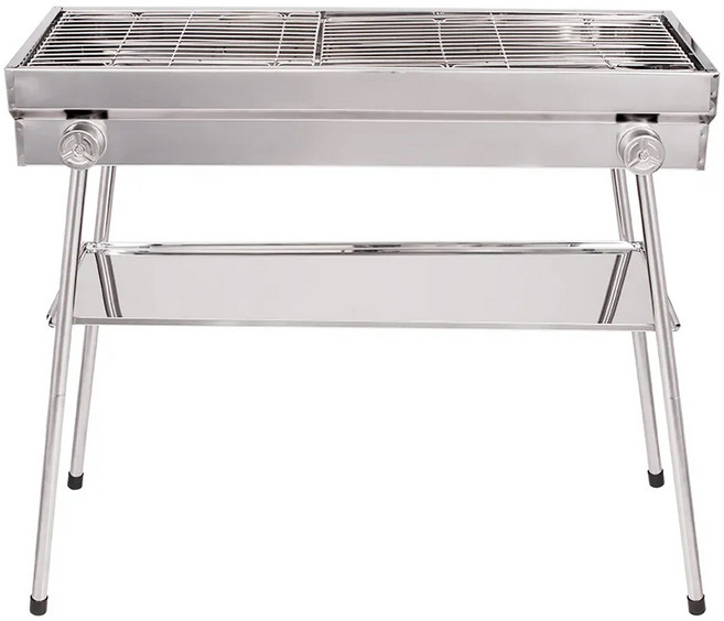 HIKARI 日光生活 不鏽鋼特大烤肉架, 展開85 x 33 x 70cm 收納77 x 28 x 16cm, 1組