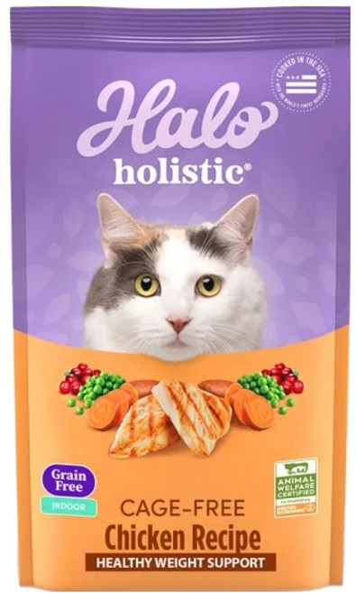 Halo 嘿囉 成貓用 無穀乾糧, 新鮮雞肉燉豌豆 + 鷹嘴豆, 1.36kg, 1袋