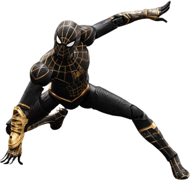 대원미디어 스파이더맨 노웨이홈 블랙 앤 골드슈트 피규어, 1개