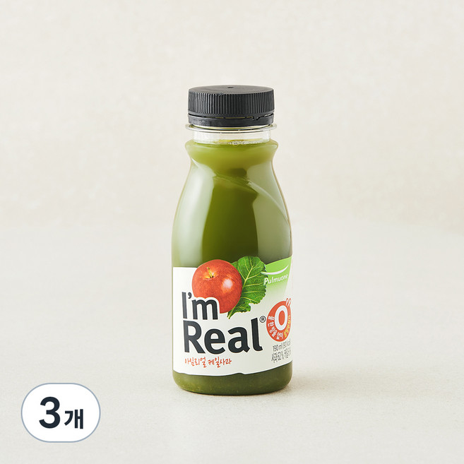 아임리얼 케일사과 주스, 190ml, 3개