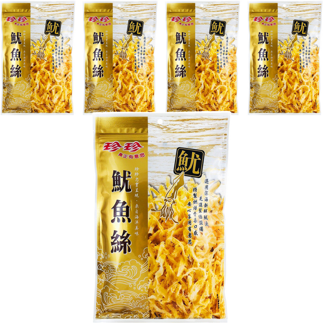 珍珍 魷魚絲, 27g, 5包
