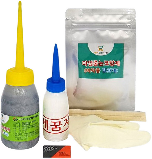 Sselpeu Julrun Maket 地板用磁磚填縫塗層劑 深灰色套組 100g, 1套