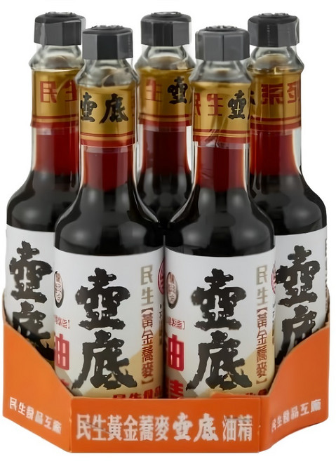 民生 黃金蕎麥壺底油精釀造醬油, 350g, 1組