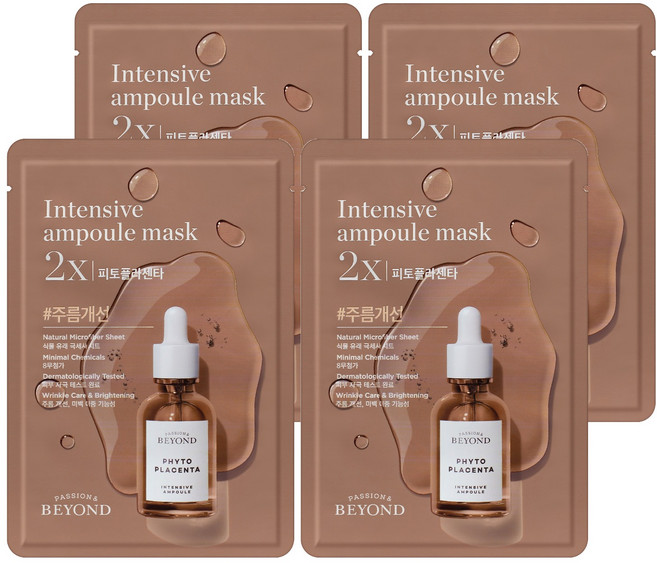 비욘드 앰플 가득한 마스크 2X 피토플라센타, 1개입, 4개