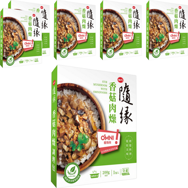 味丹 隨緣 香菇肉燥調理包 全素, 200g, 6盒