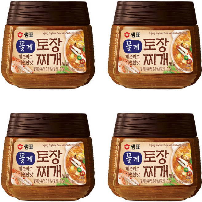 샘표 꽃게 토장 찌개양념, 450g, 4개