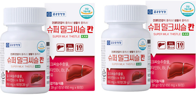 종근당건강 슈퍼 밀크씨슬 칸, 60정, 2개