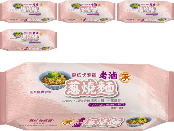承昌食品 紅蔥肉燥全麥快煮拉麵, 400g, 5包