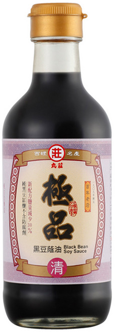 丸莊醬油 極品黑豆蔭油清 台灣契作黑豆 天然釀造 無添加防腐劑, 300ml, 1瓶
