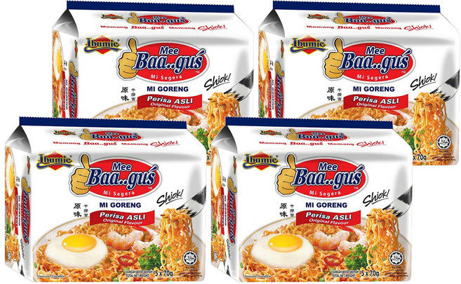 Ibumie 益福 Baagus 乾撈麵經濟包 原味 70g, 20包