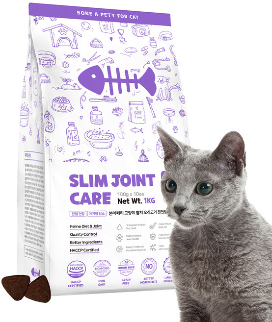 본아페티 고양이 기능성 사료, 다이어트(체중감소), 1kg, 1개
