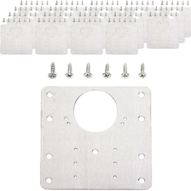 지오비즈 경첩보강판 나사 풀세트 스텐 사각 4p, 5세트