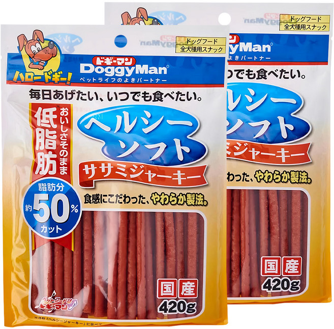 DoggyMan 多格漫 犬用健康低脂軟雞肉條, 雞肉, 420g, 2包