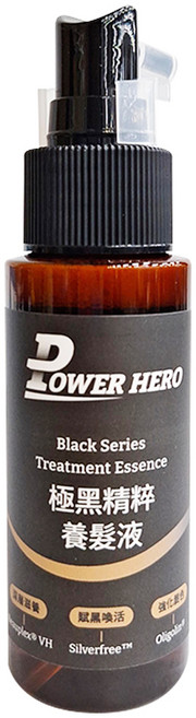 POWER HERO 勁漢英雄 極黑精粹養髮液, 60ml, 1件