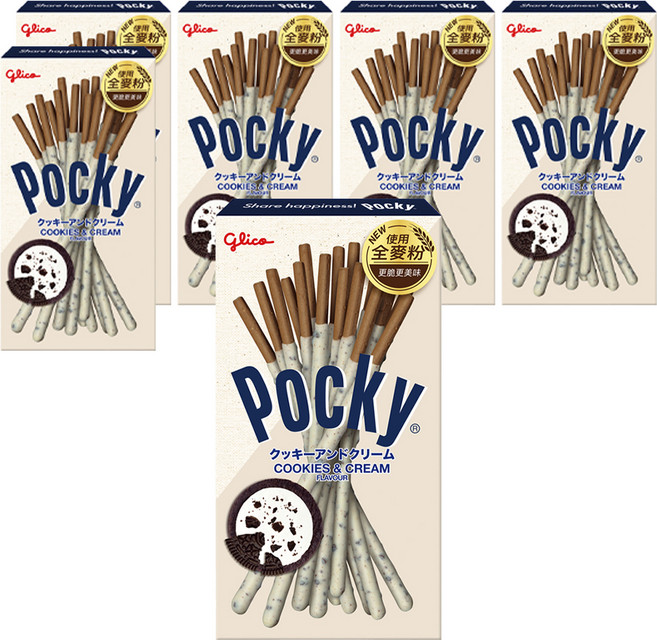 glico 格力高 Pocky 百奇 牛奶餅乾棒, 32g, 6盒