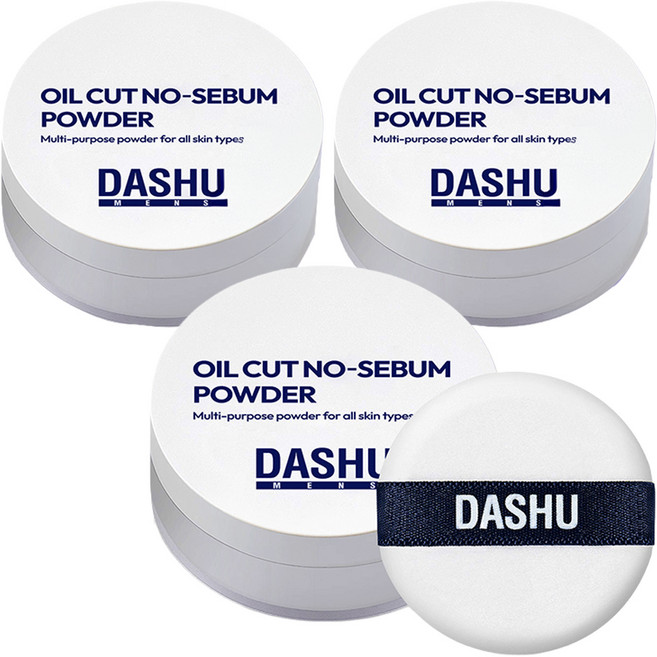 다슈 맨즈 오일컷 노세범 파우더 5g, 화이트, 3개