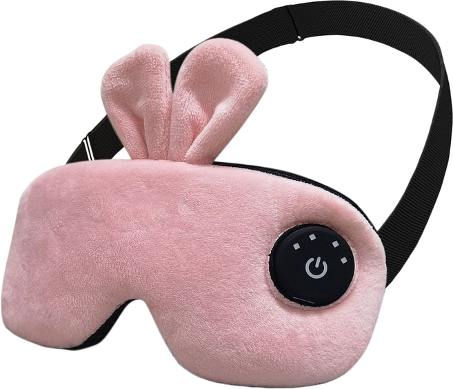 無線調溫熱敷眼罩 三段可調溫度, 粉兔, PSC-915