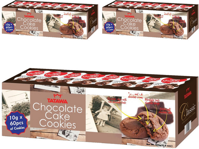타타와 초콜릿 쿠키 60p, 600g, 3개