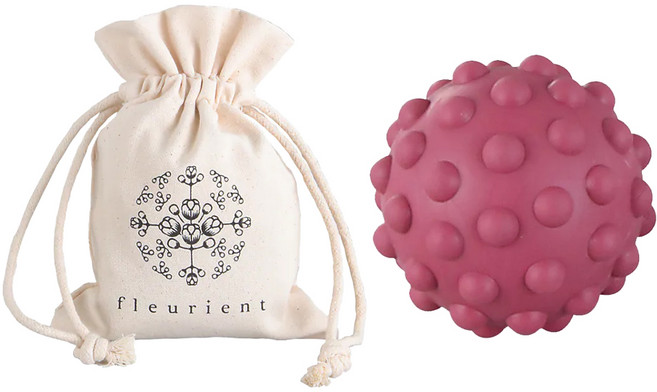 fleurient 芙樂莉 舒壓按摩球 圓形筋膜球 + 收納袋, 粉色, 1組