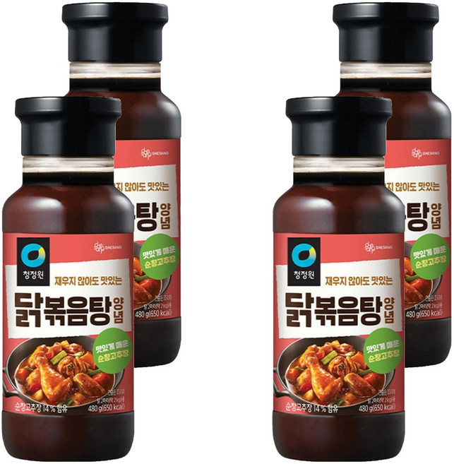 청정원 닭볶음탕 양념, 480g, 4개