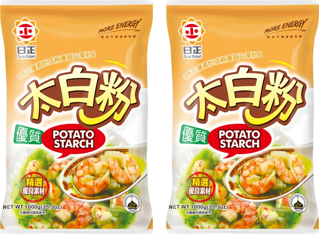日正食品 優質太白粉, 1kg, 2包