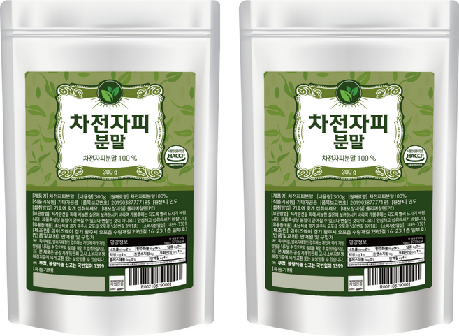 초담식품 차전자피 분말, 300g, 2개