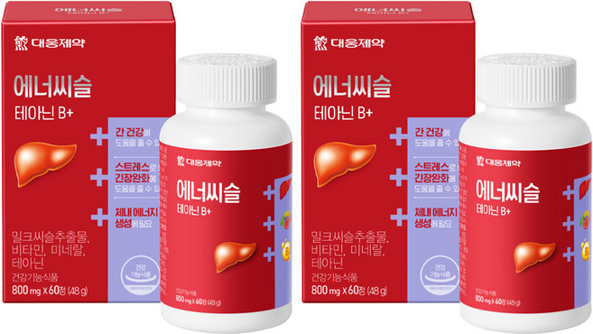 대웅제약 에너씨슬 테아닌 B+ 48g, 60정, 2개
